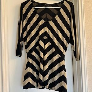 White House Black Market Black and Gold Top